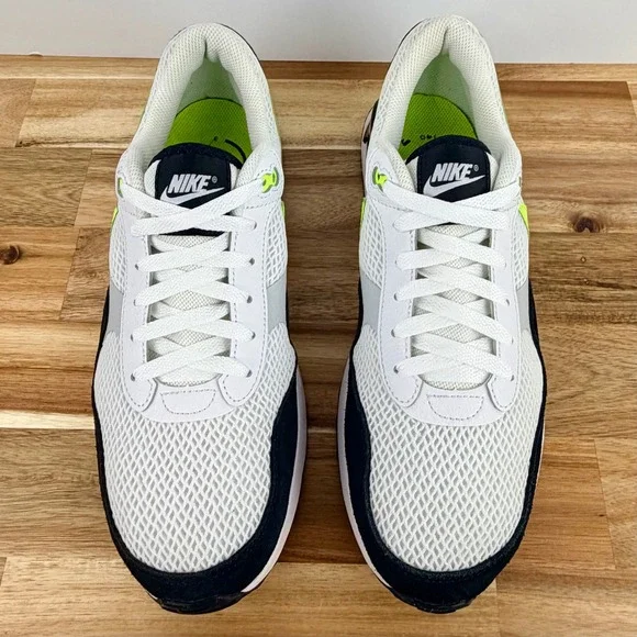 Nike Air Max System Sneakers White Volt‎ Black Athletic Shoes mens Size 9